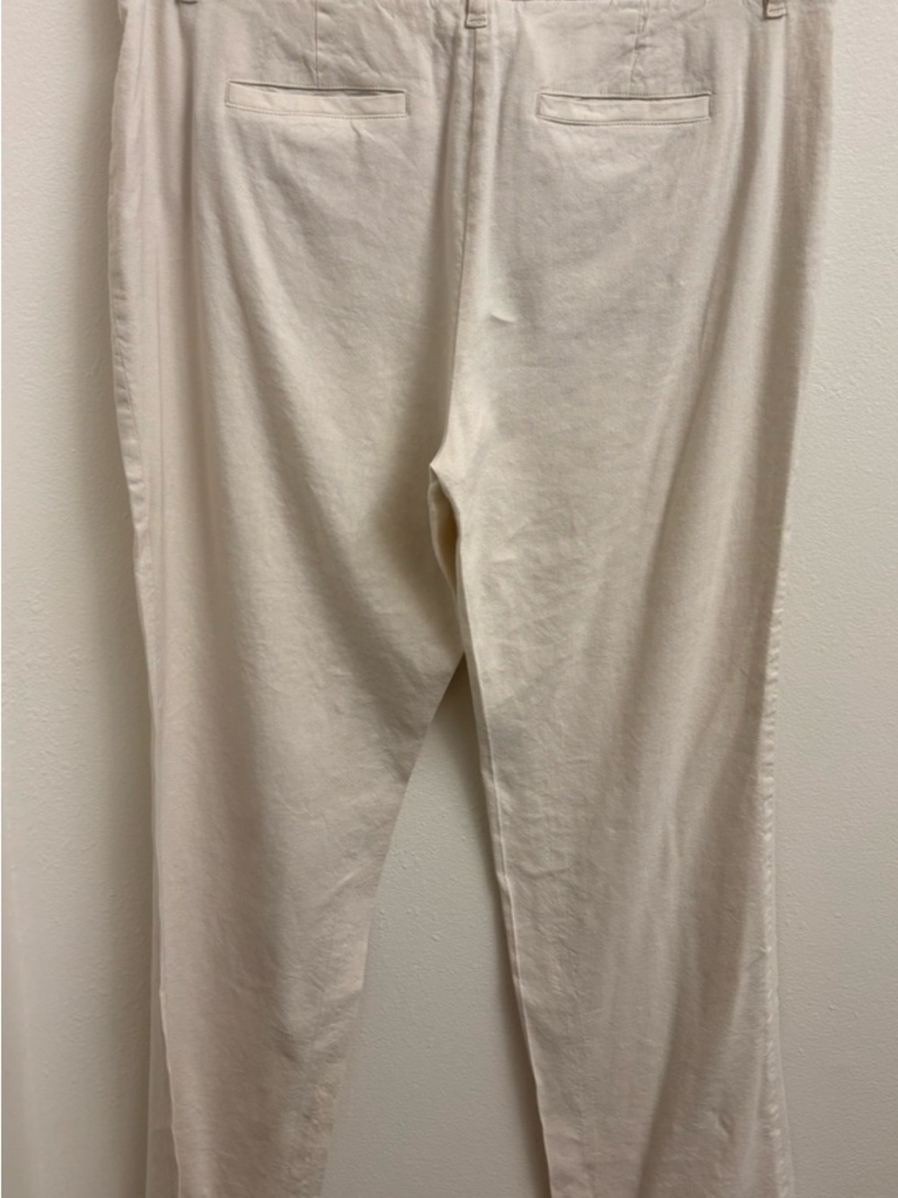 J. Jill Linen Stretch Slim-Leg Pants Slacks Sea Salt Beige Size 8 - Picture 3 of 13